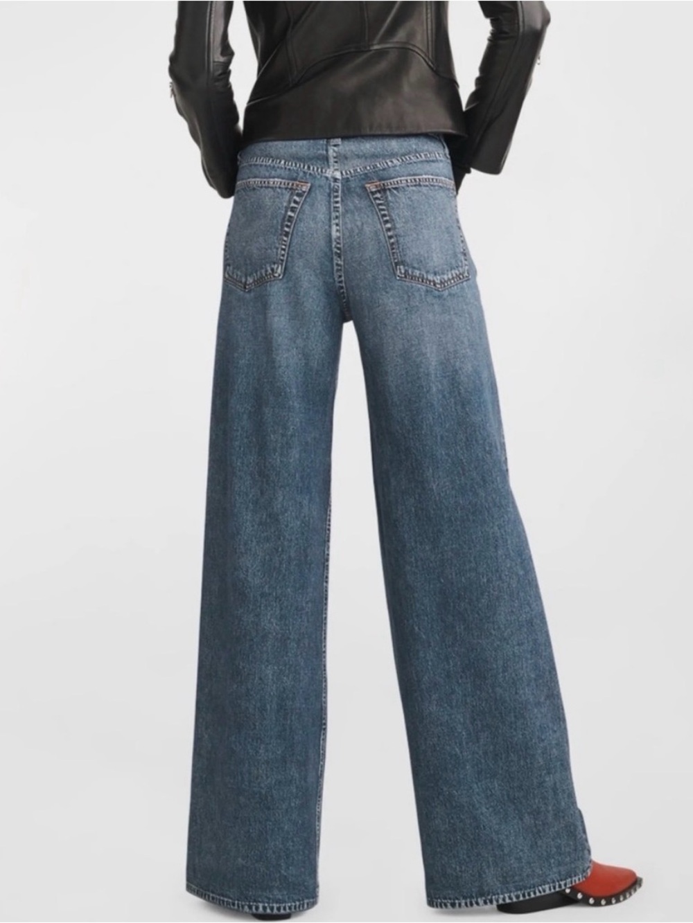 rag & bone Miramar Sofie Ankle Wide Leg Jeans in Kimber - size 24 - Picture 2 of 9